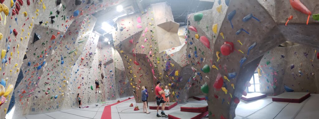 rock climbing gym fitness training area